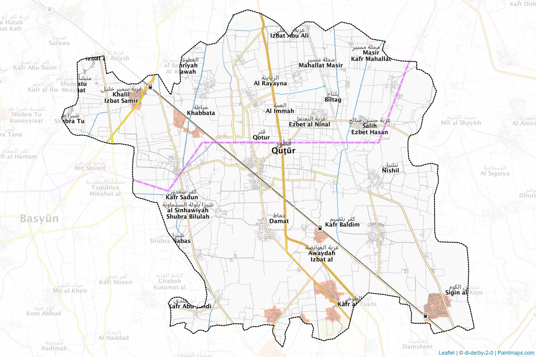 Muestras de recorte de mapas Qotoor (Al Gharbiyah)-1