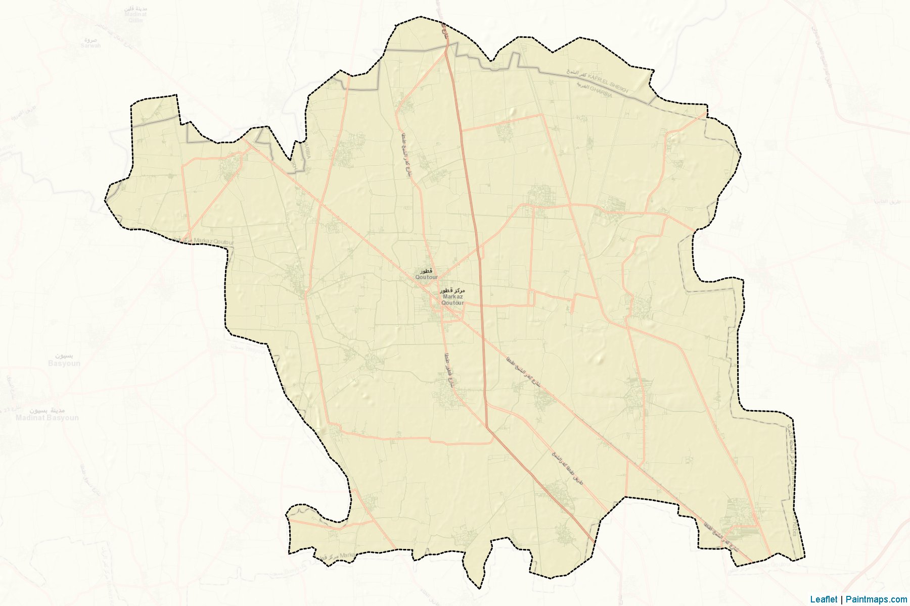 Muestras de recorte de mapas Qotoor (Al Gharbiyah)-2