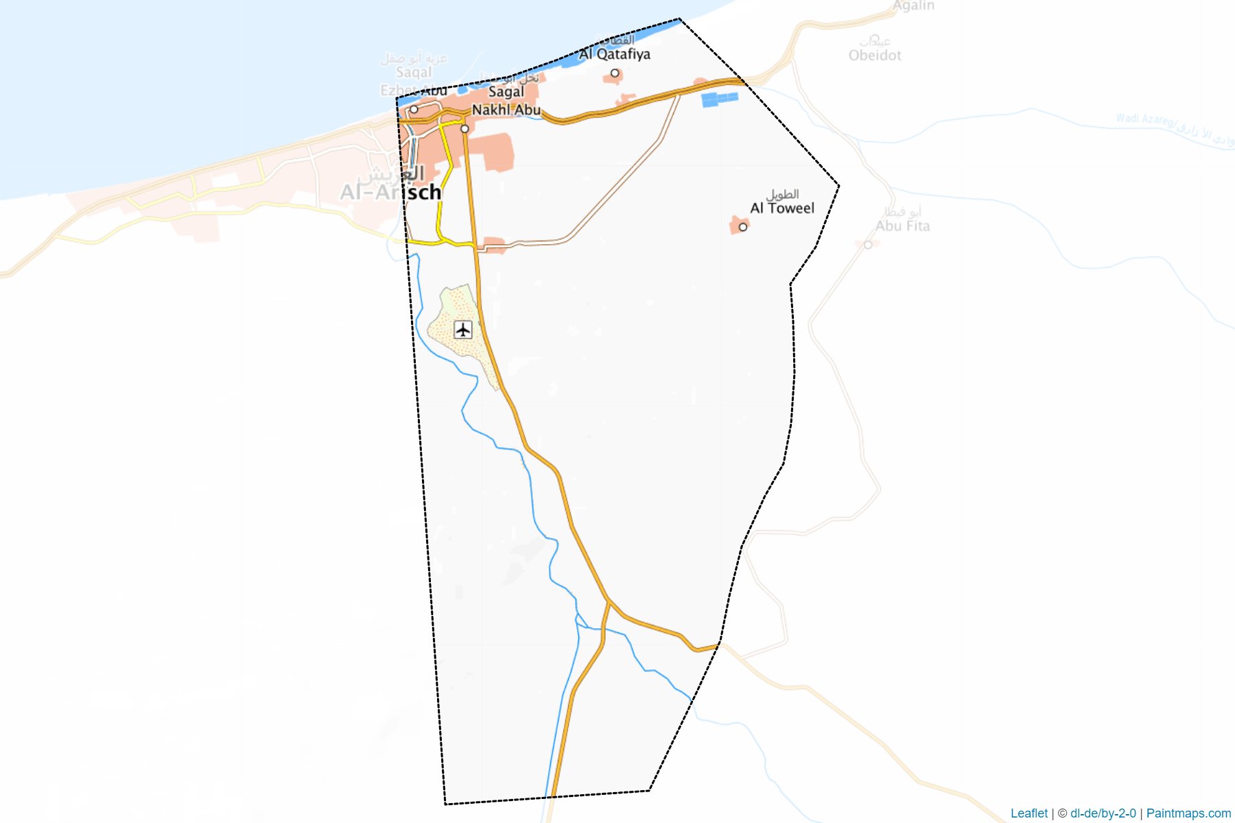 Muestras de recorte de mapas Rabe' El-Areesh (Shamal Sina')-1