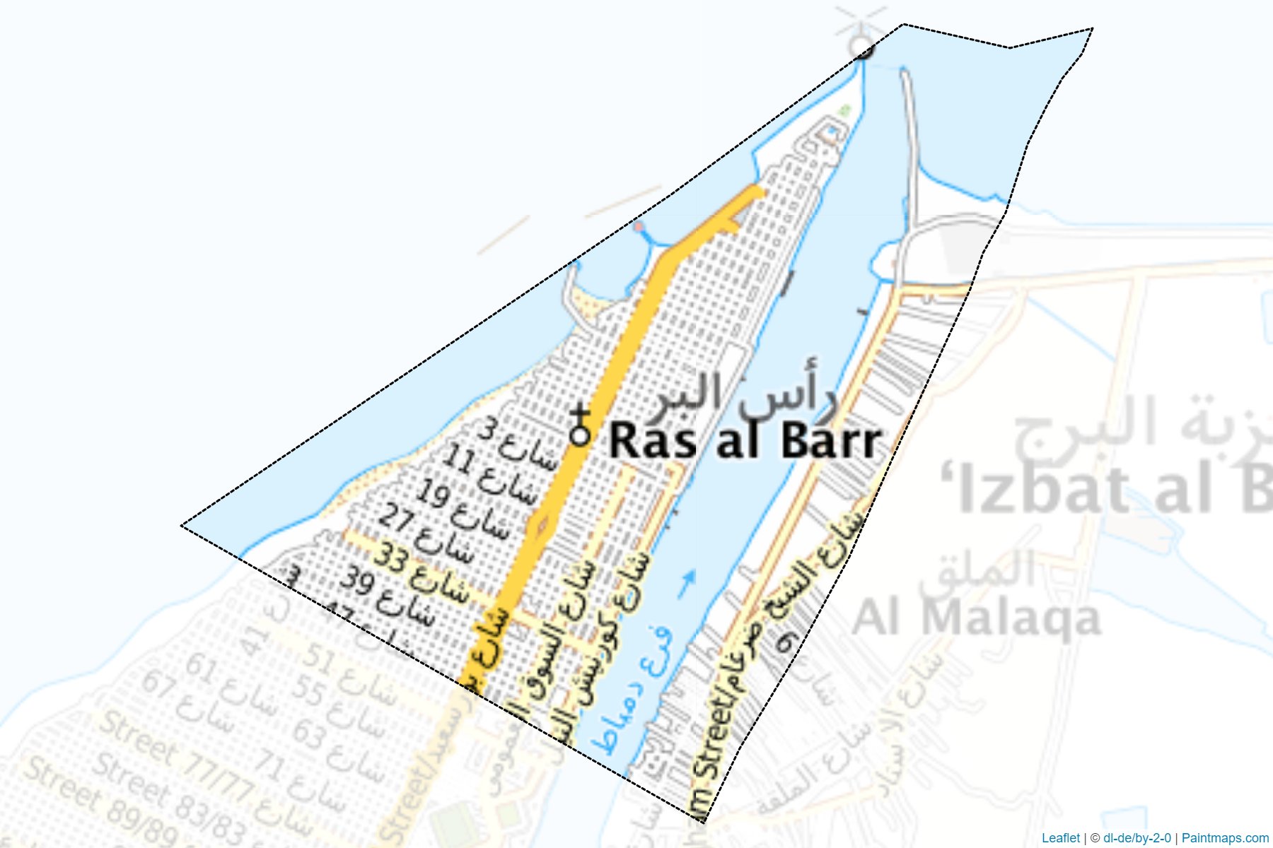 Muestras de recorte de mapas Ras El-Bar (Dumyat)-1