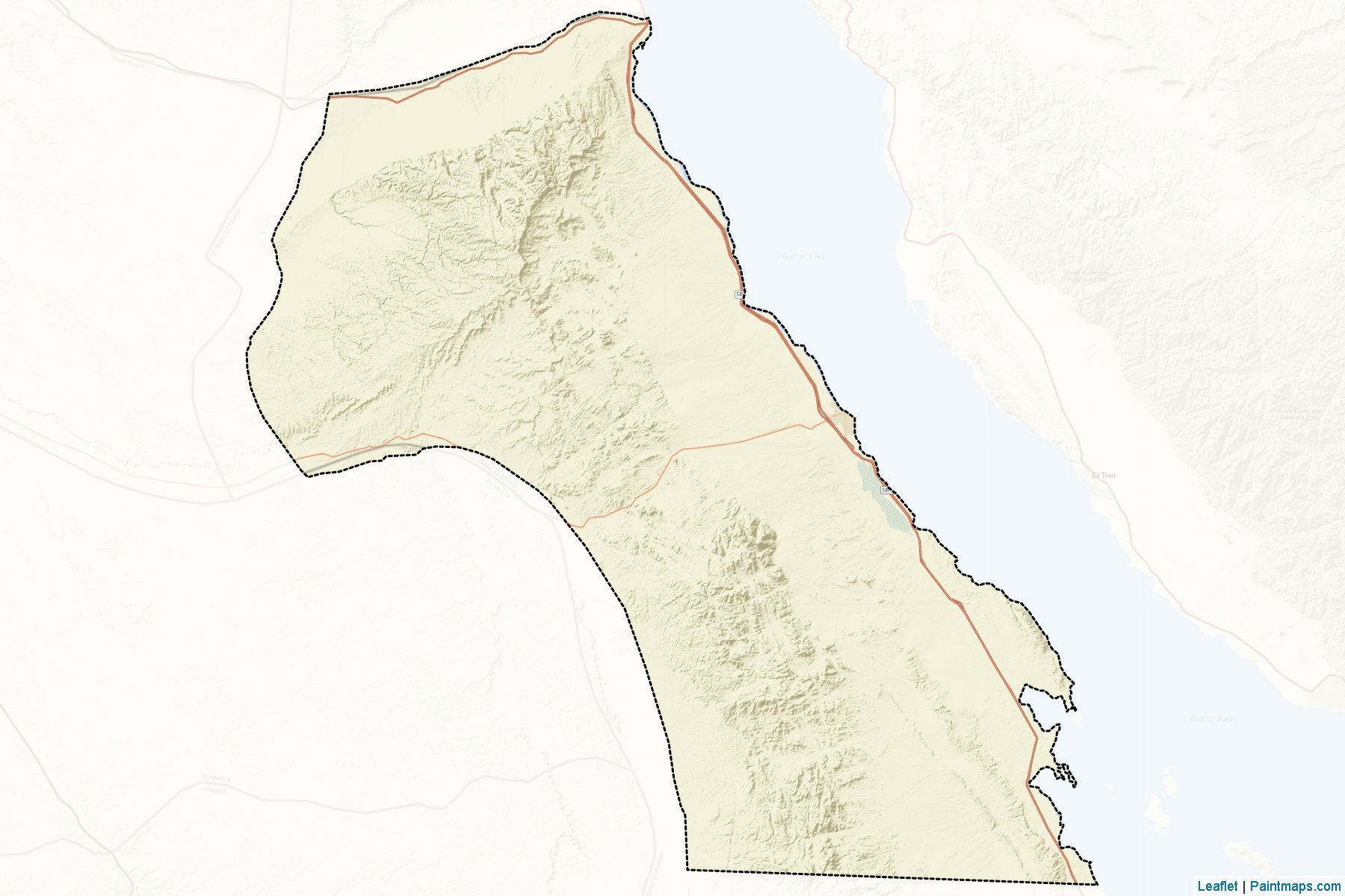 Muestras de recorte de mapas Ras Ghareb (Al Bahr al Ahmar)-2