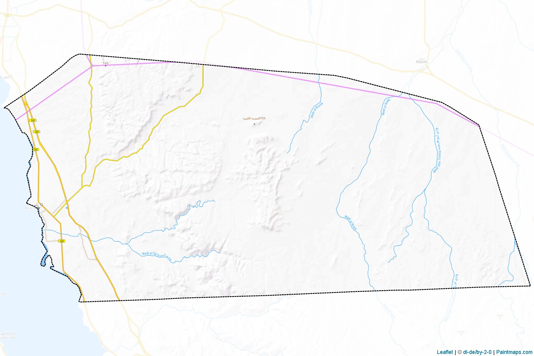 Muestras de recorte de mapas Ras Sedr (Janub Sina')-1