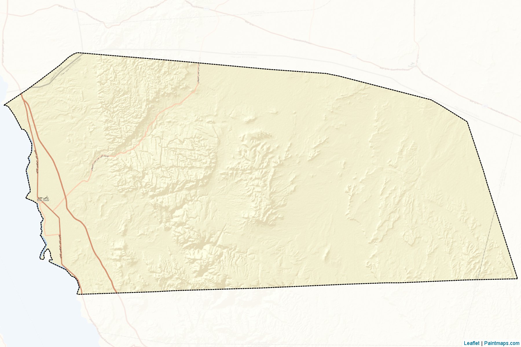 Muestras de recorte de mapas Ras Sedr (Janub Sina')-2