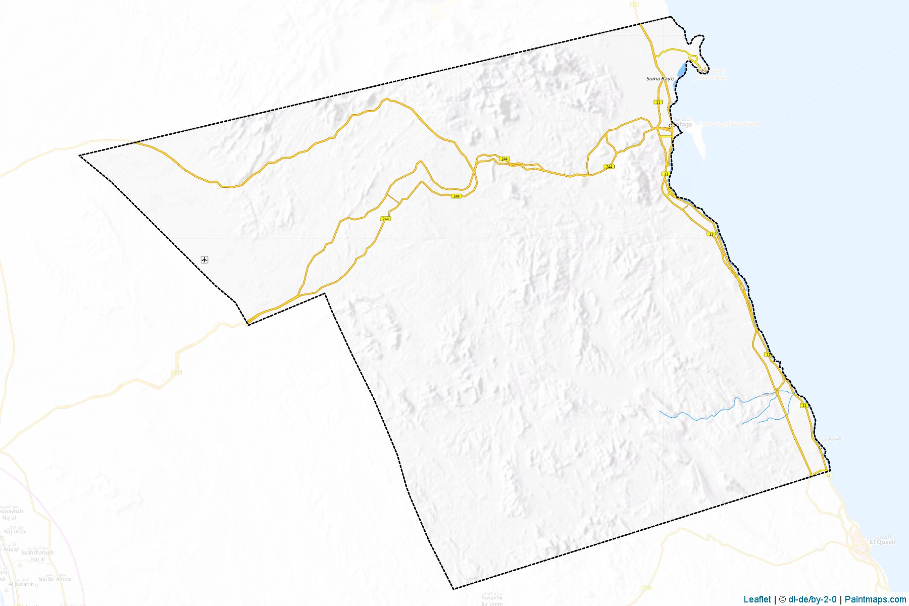 Muestras de recorte de mapas Safaga (Al Bahr al Ahmar)-1