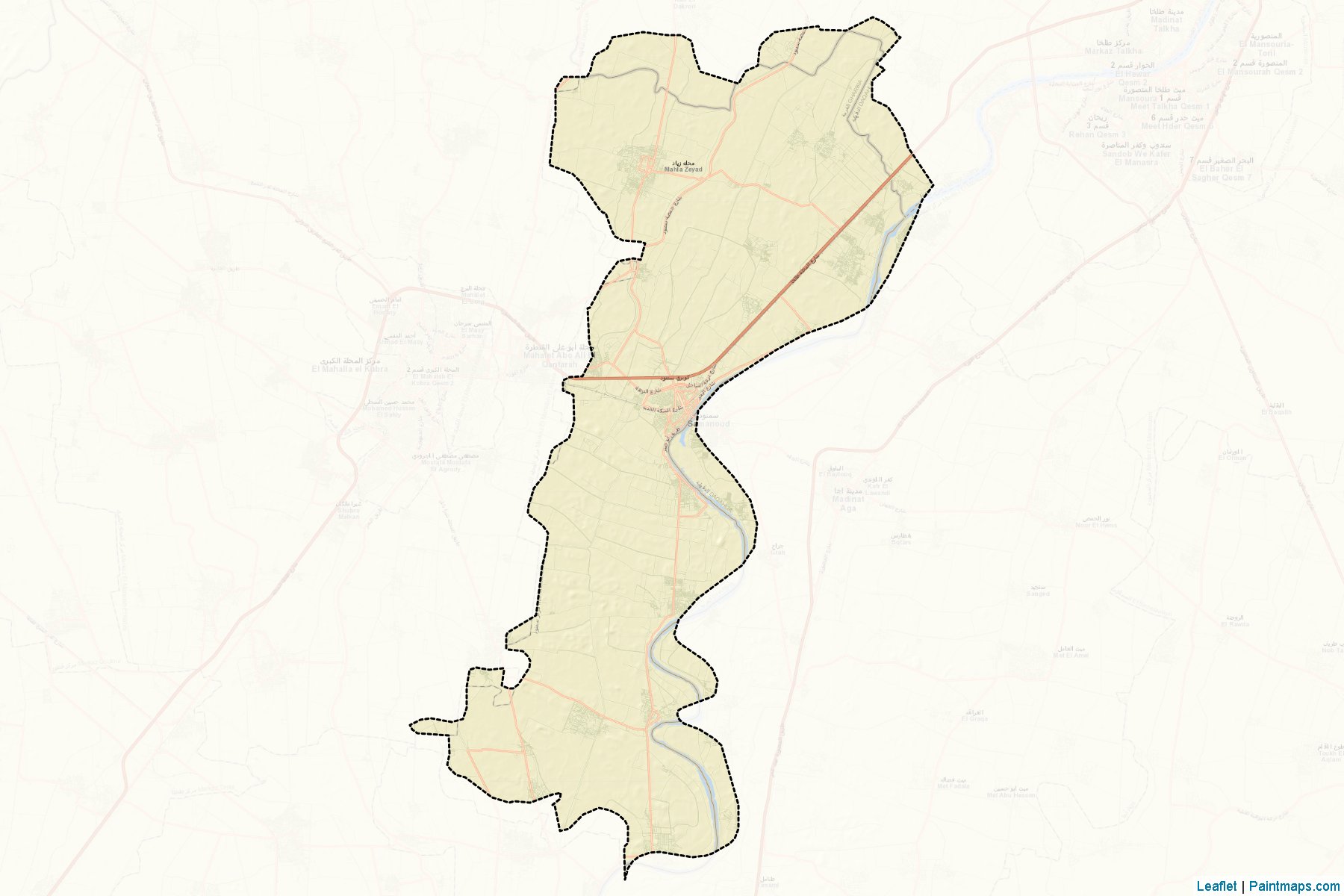 Muestras de recorte de mapas Samanoud (Al Gharbiyah)-2