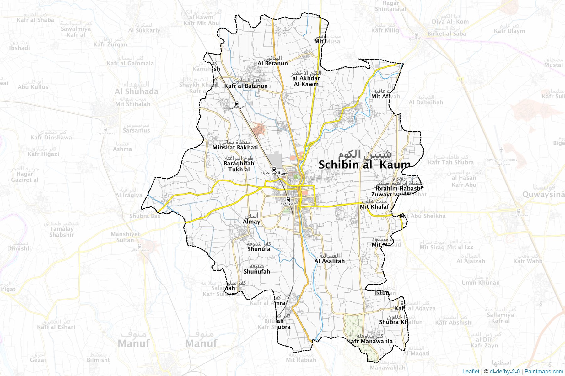 Shebeen El-Koum (Menofia) Map Cropping Samples-1