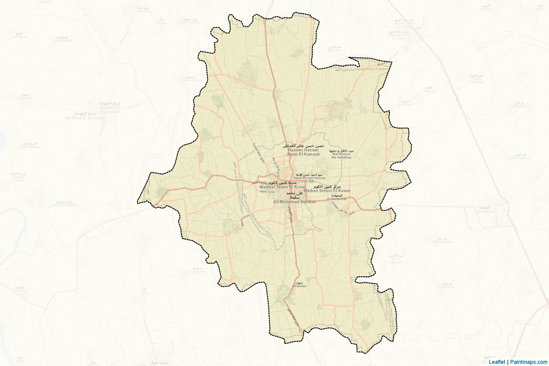 Shebeen El-Koum (Menofia) Map Cropping Samples-2