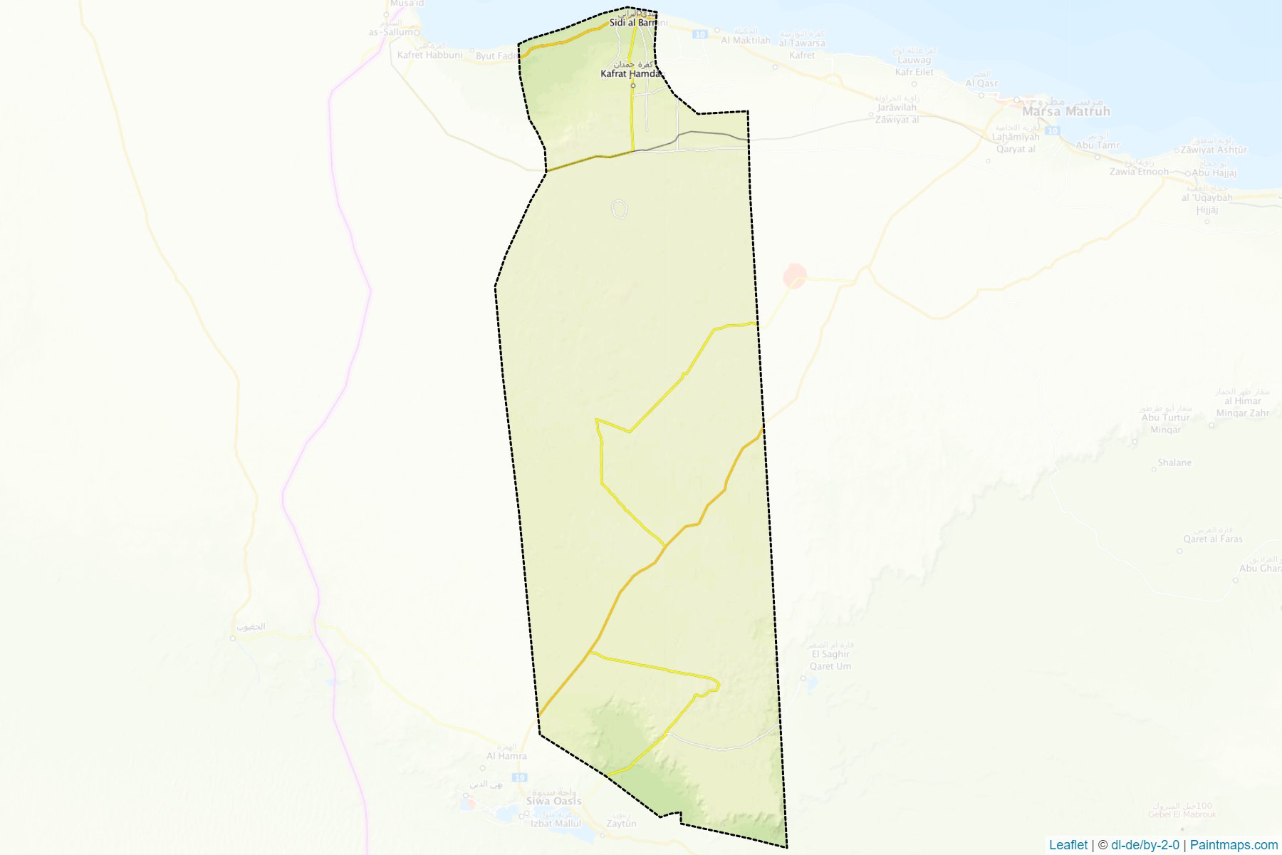 Muestras de recorte de mapas Sidy Barrany (Matruh)-1