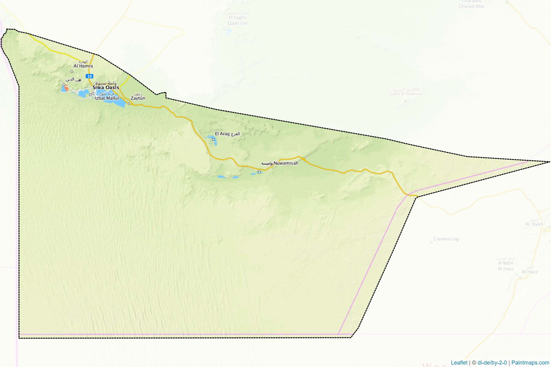 Muestras de recorte de mapas Siwah (Matruh)-1