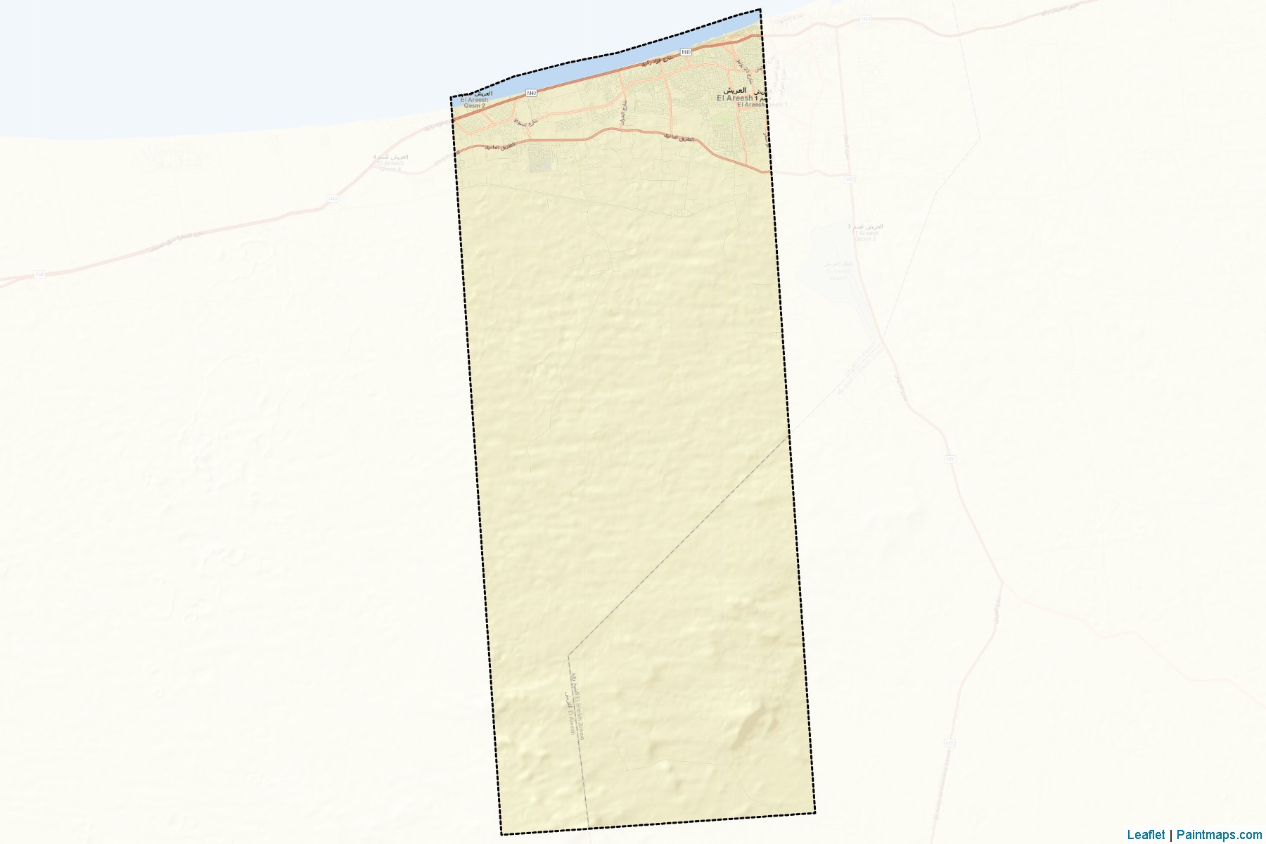 Muestras de recorte de mapas Talet El-Areesh (Shamal Sina')-2