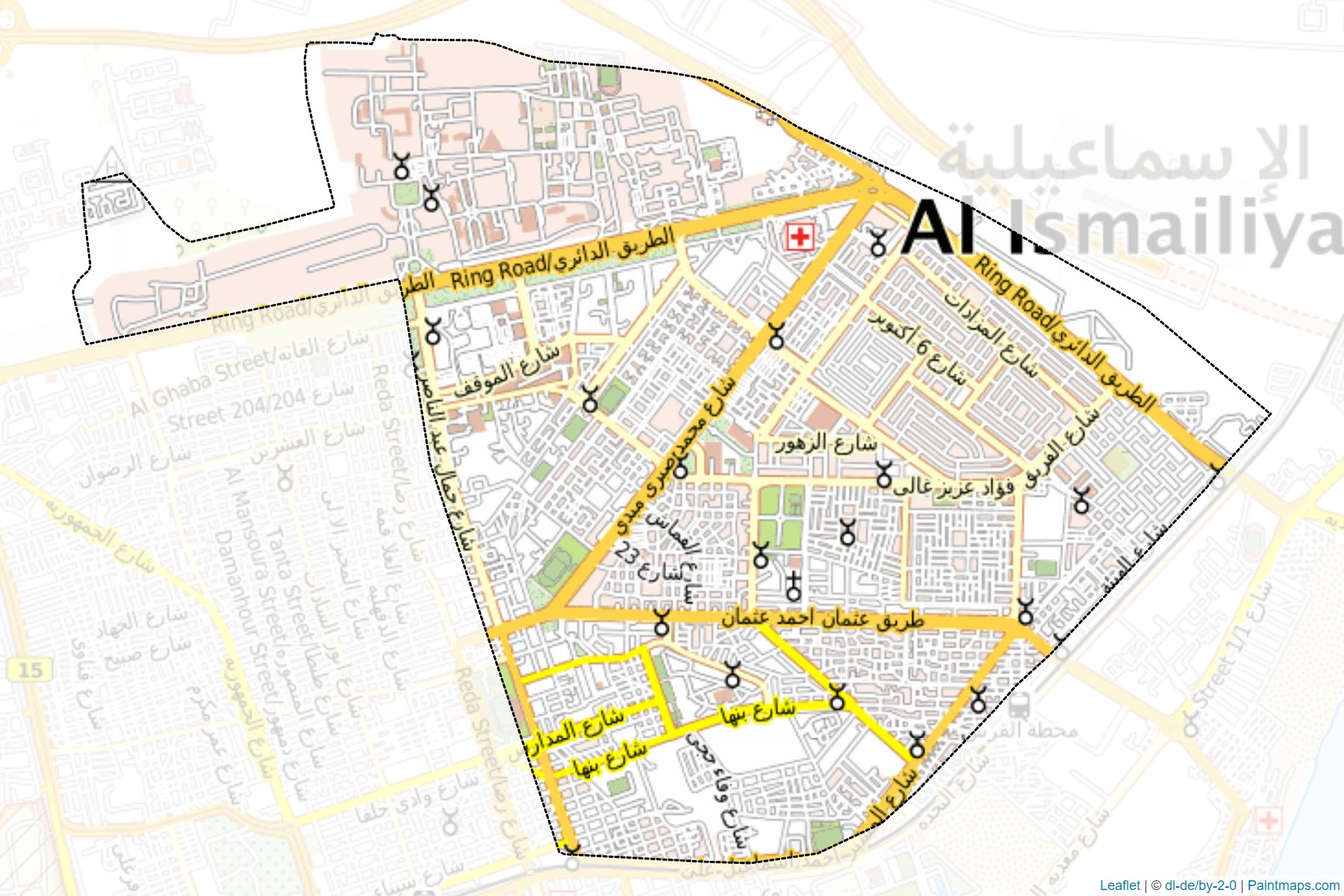 Muestras de recorte de mapas Talet El-Esmailiah (Al Isma`iliyah)-1