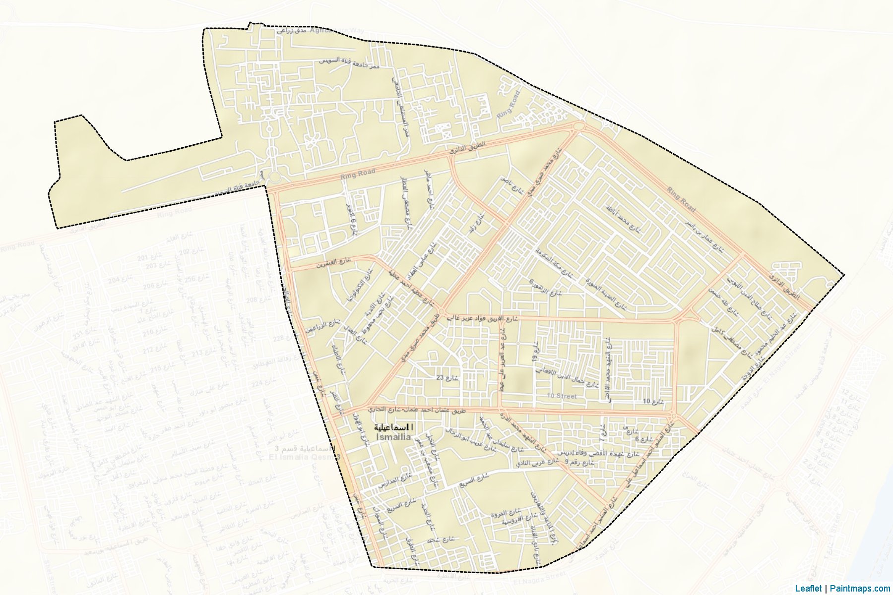 Muestras de recorte de mapas Talet El-Esmailiah (Al Isma`iliyah)-2