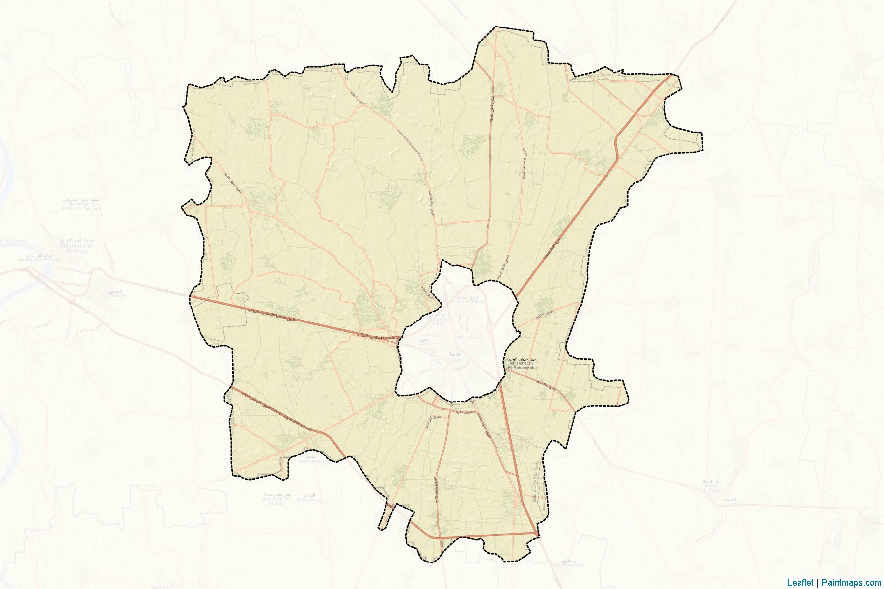 Muestras de recorte de mapas Tanta (Al Gharbiyah)-2