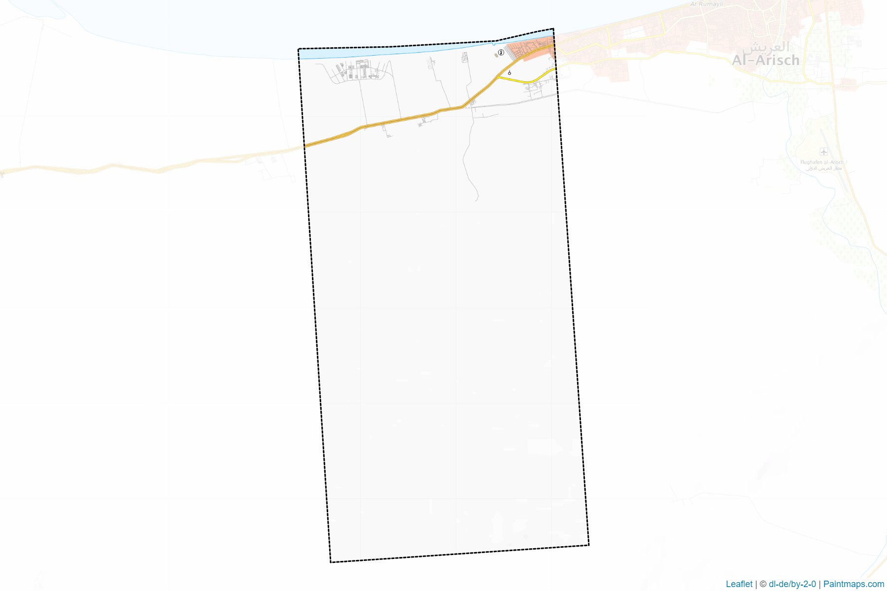 Muestras de recorte de mapas Tany El-Areesh (Shamal Sina')-1