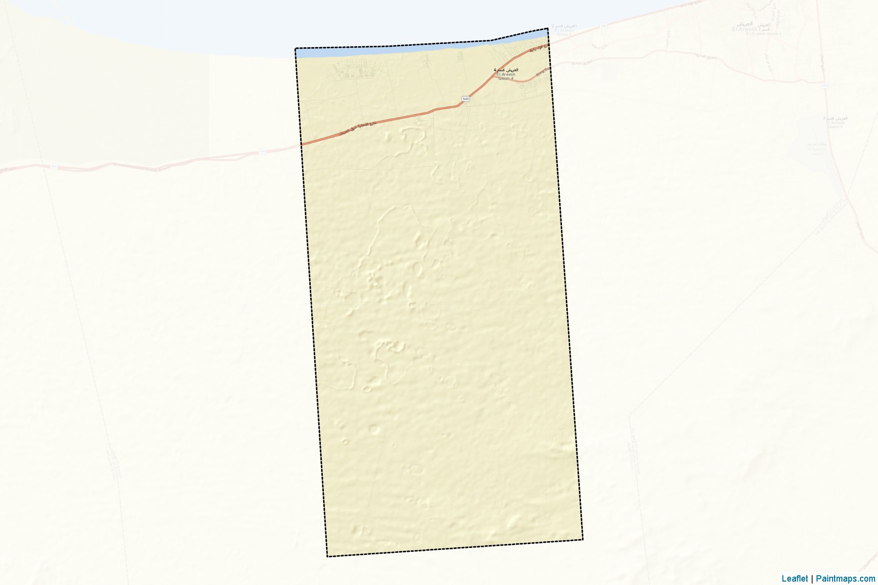 Muestras de recorte de mapas Tany El-Areesh (Shamal Sina')-2