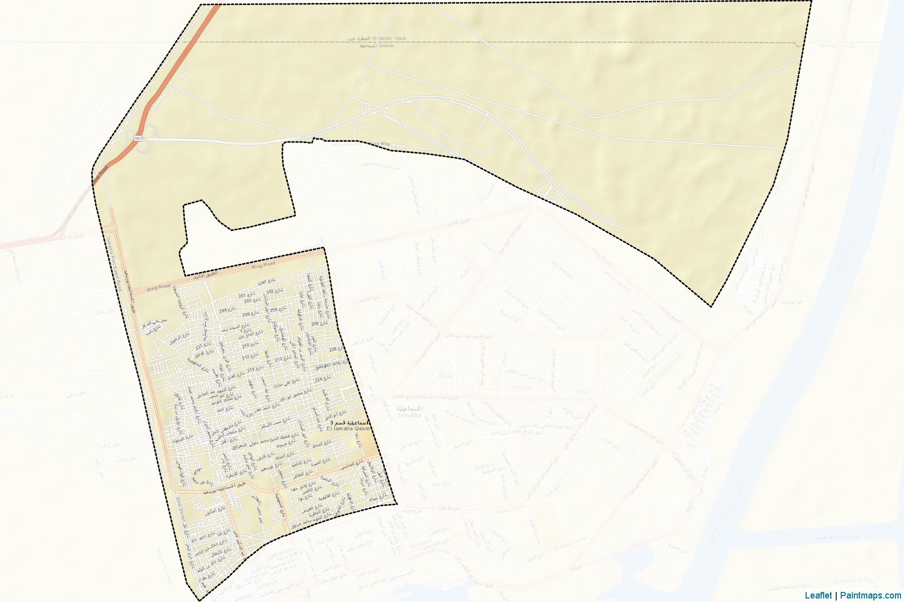 Muestras de recorte de mapas Tany El-Esmailiah (Al Isma`iliyah)-2