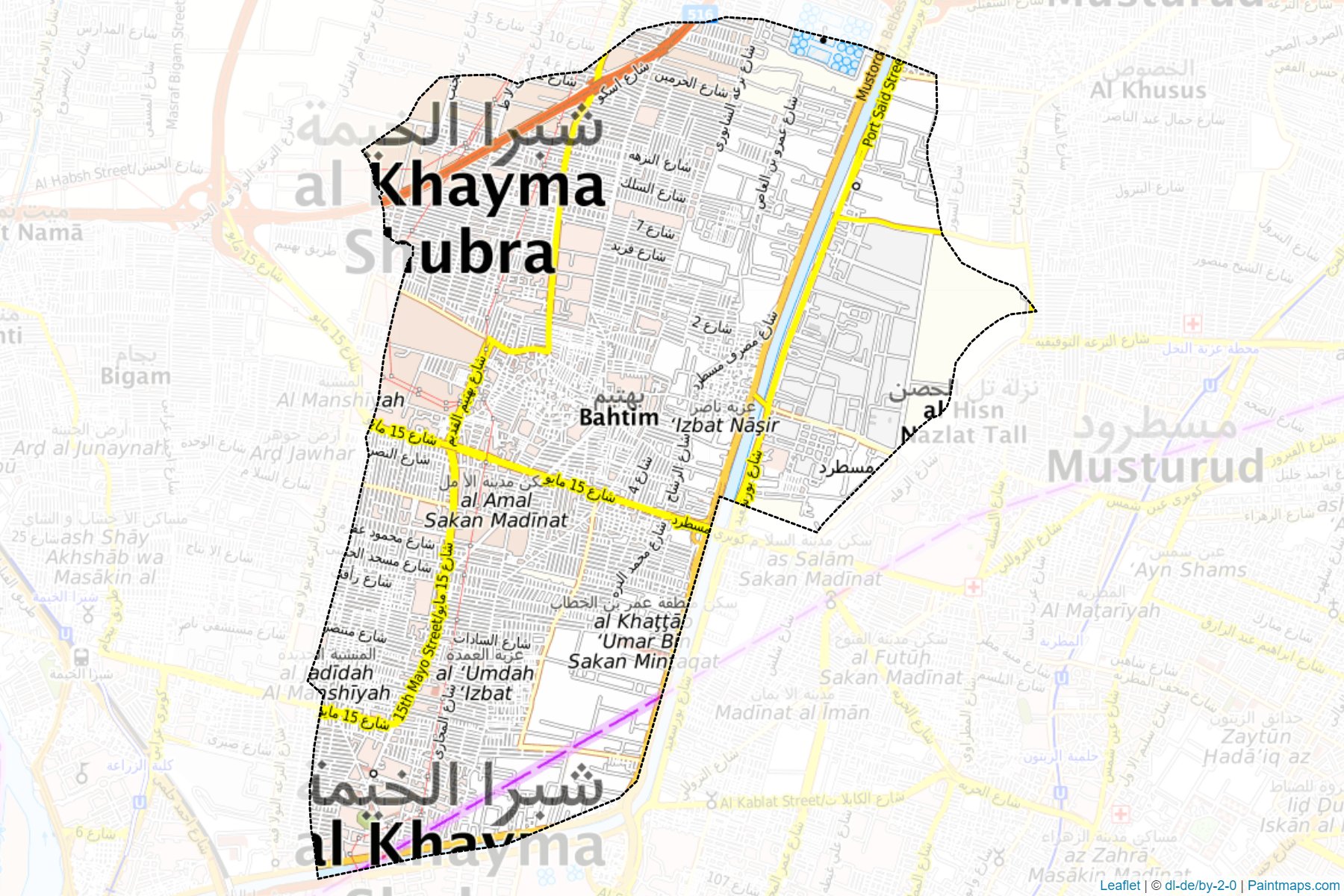 Tany Shobra El-Kheimah (Qalubia) Map Cropping Samples-1