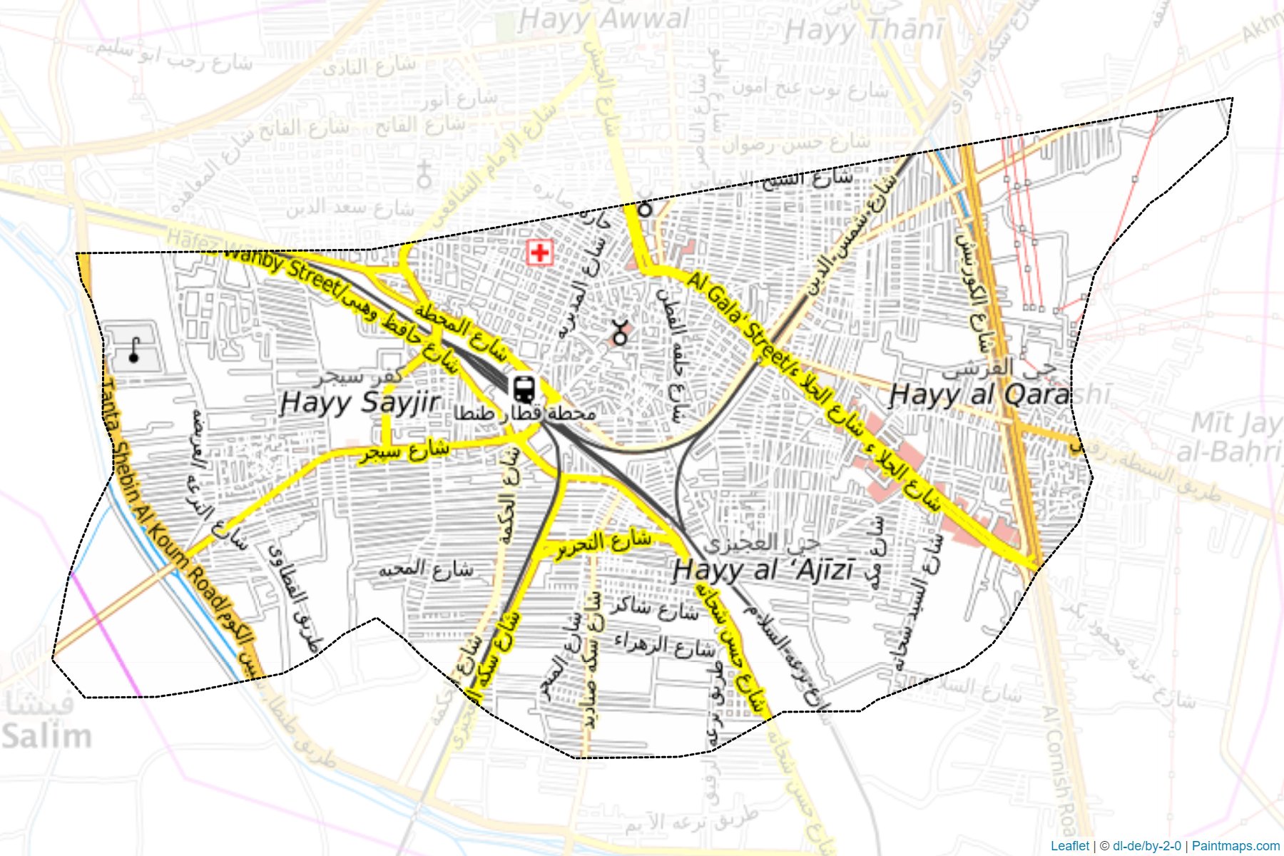 Muestras de recorte de mapas Tany Tanta (Al Gharbiyah)-1