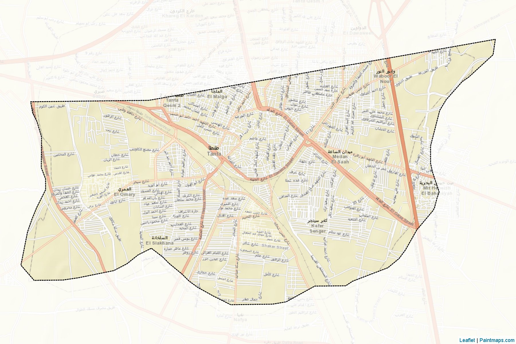 Muestras de recorte de mapas Tany Tanta (Al Gharbiyah)-2