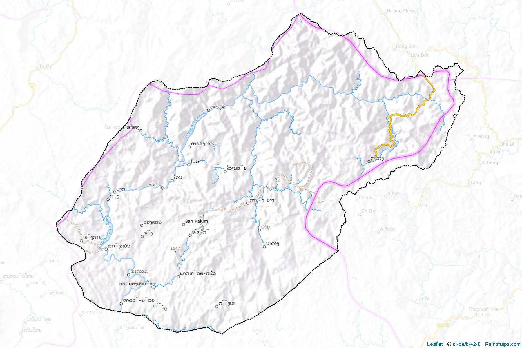 Karum (Sekong Province) Haritası Örnekleri-1