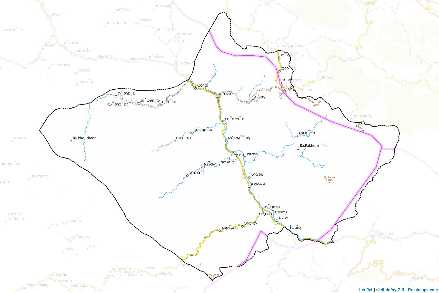 Muestras de recorte de mapas Sopbao (Houaphan)-1