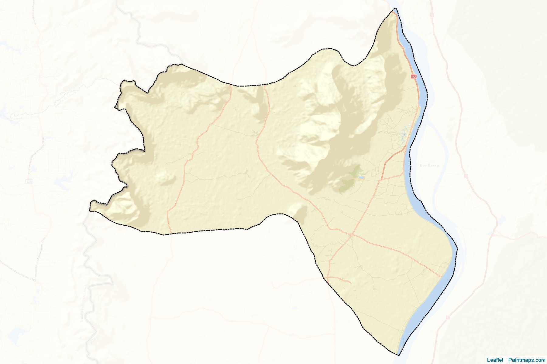 Muestras de recorte de mapas Champasak (Champasak)-2