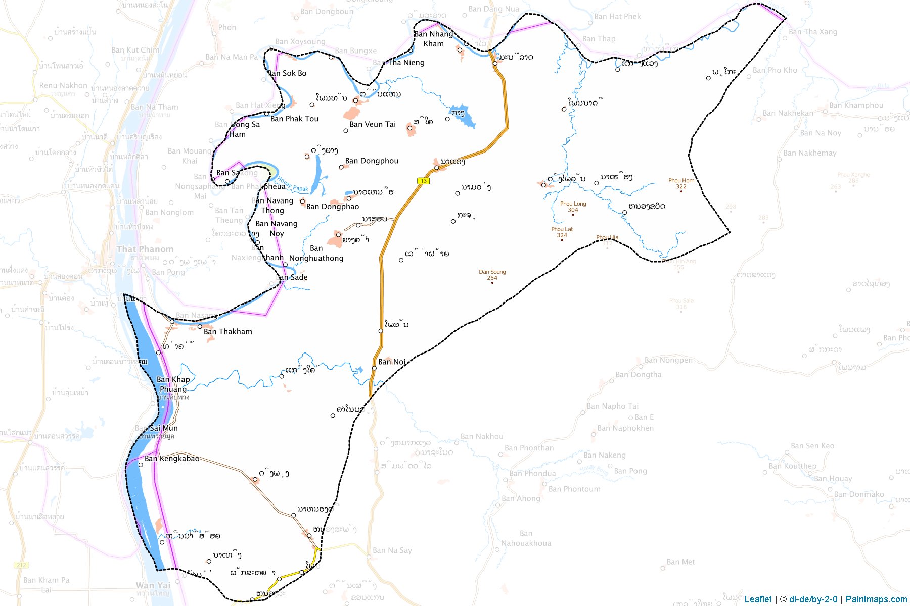 Xaibouri (Savanakhet Province) Haritası Örnekleri-1