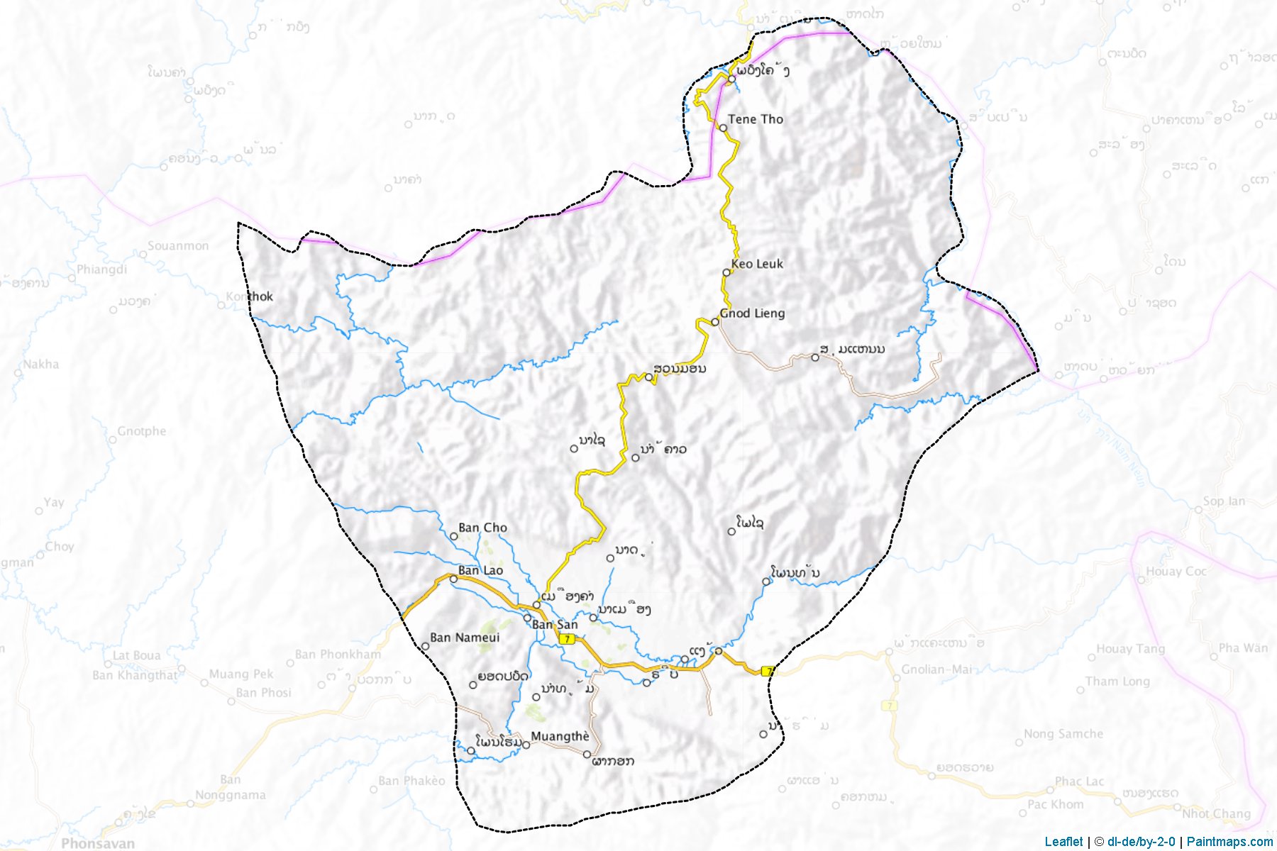 Muestras de recorte de mapas Kham (Xiangkhoang)-1