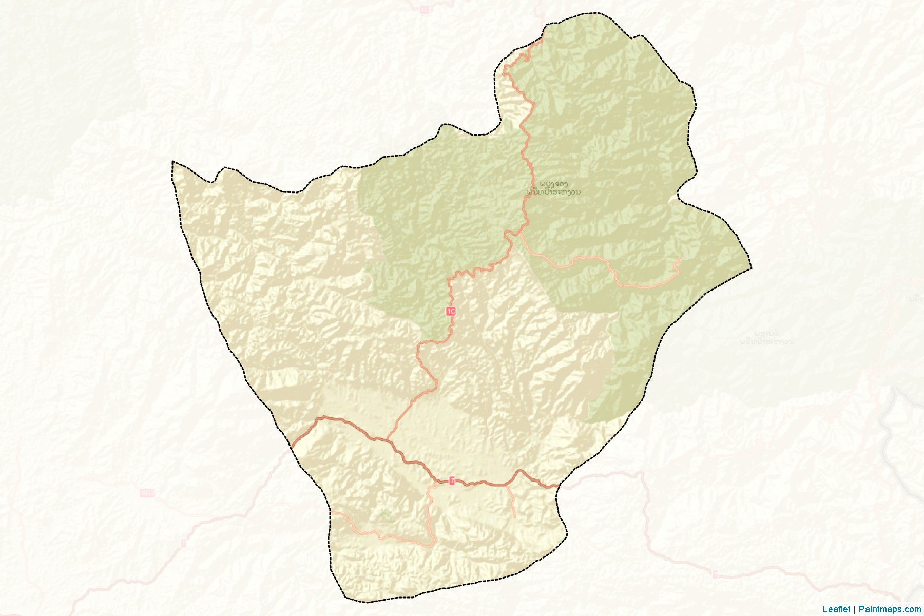 Muestras de recorte de mapas Kham (Xiangkhoang)-2