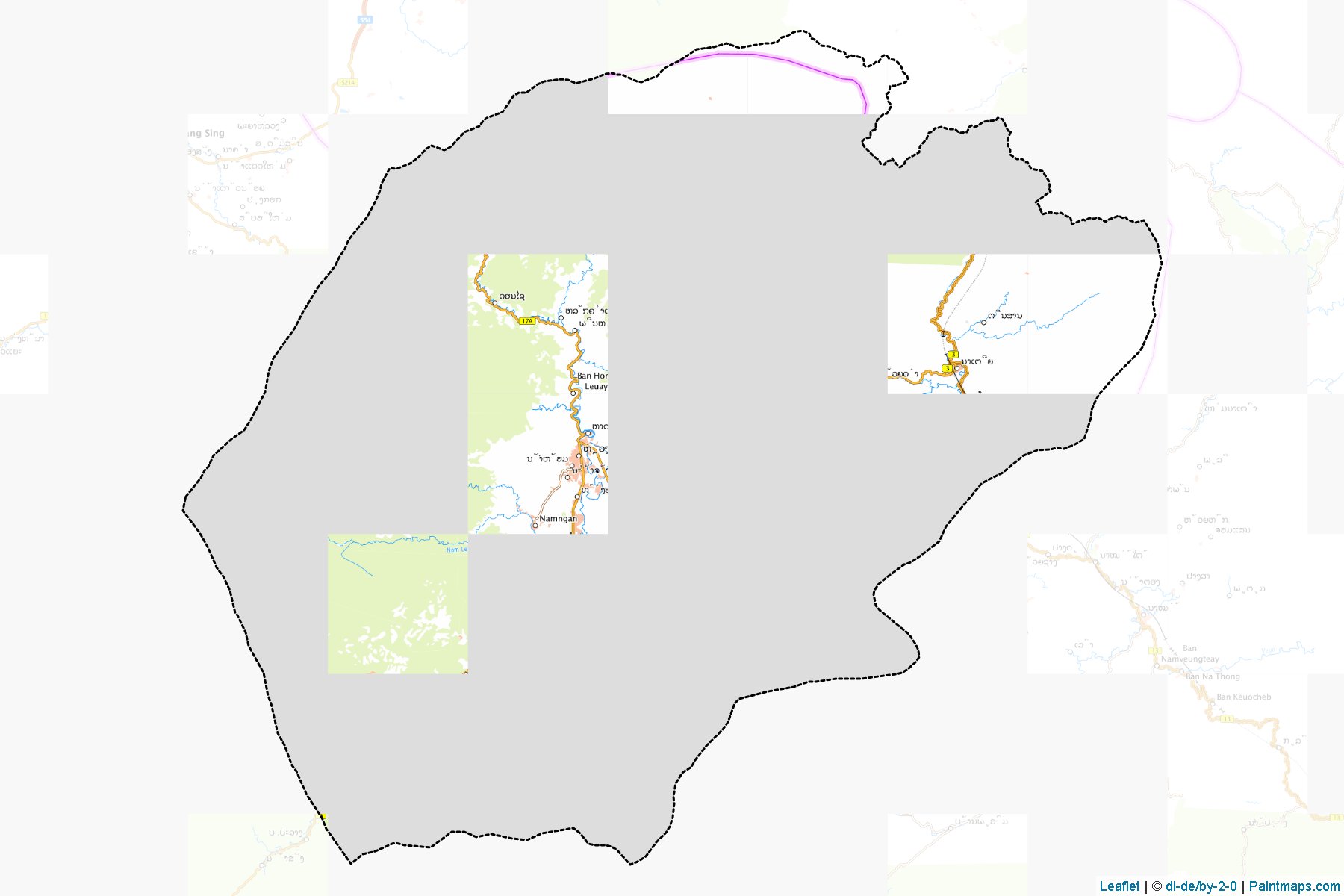 Namtha (Louang Namtha Province) Map Cropping Samples-1