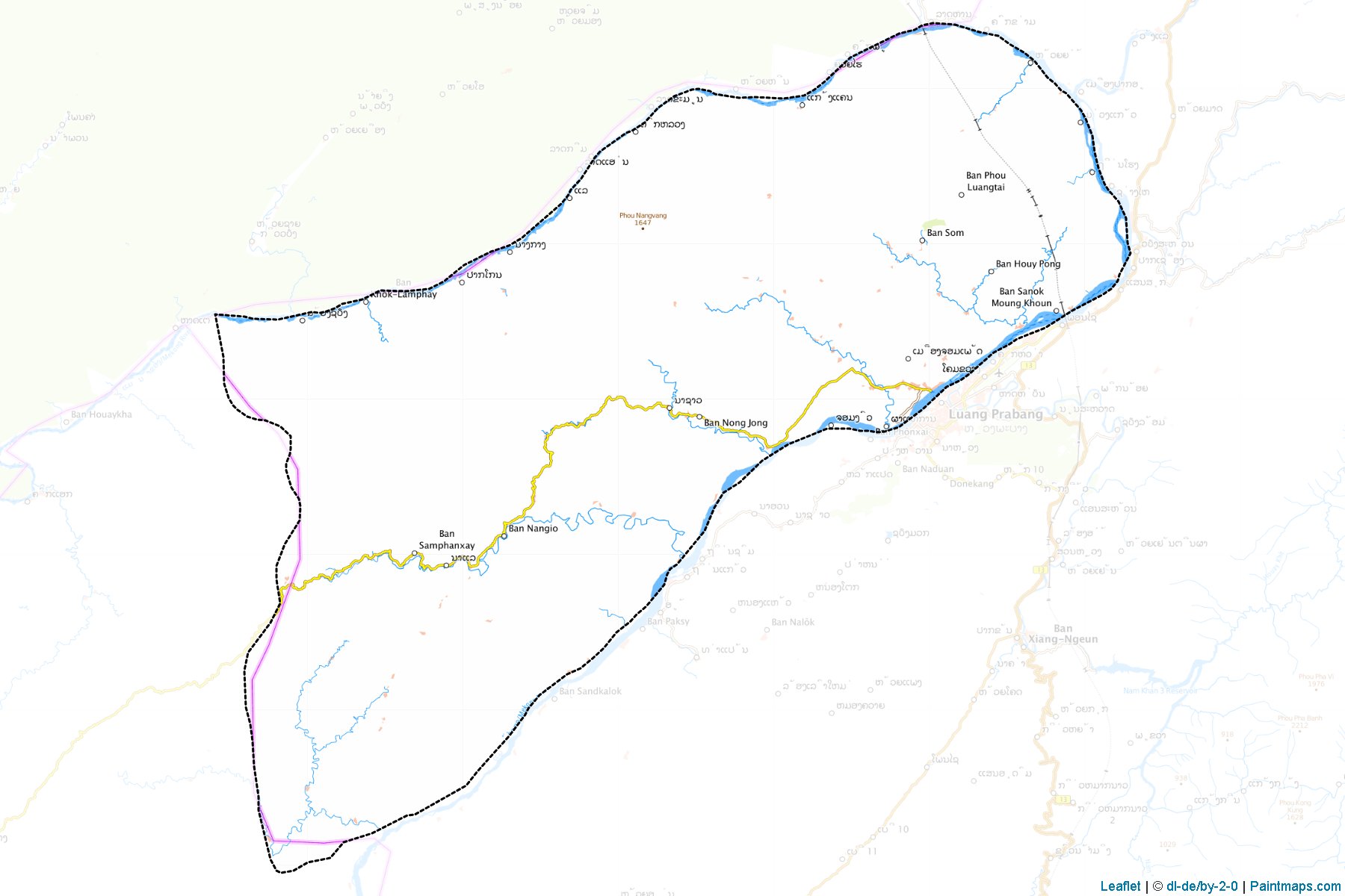 Chomphet (Louangphabang) Map Cropping Samples-1