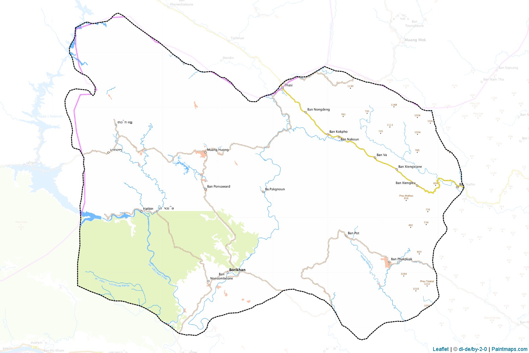 Borikhan (bolikhamsai Province) Haritası Örnekleri-1