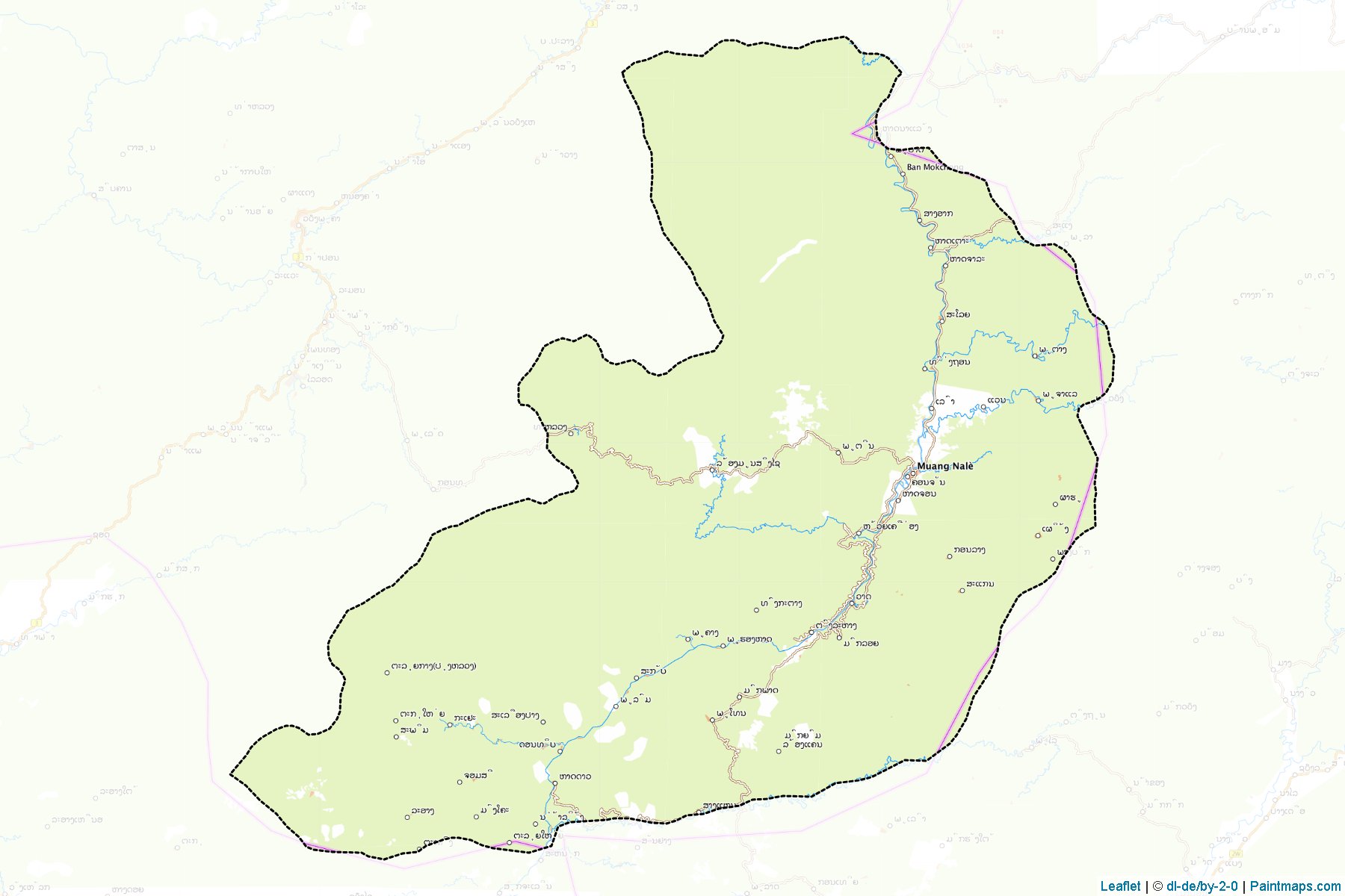 Muestras de recorte de mapas Nale (Louang Namtha)-1