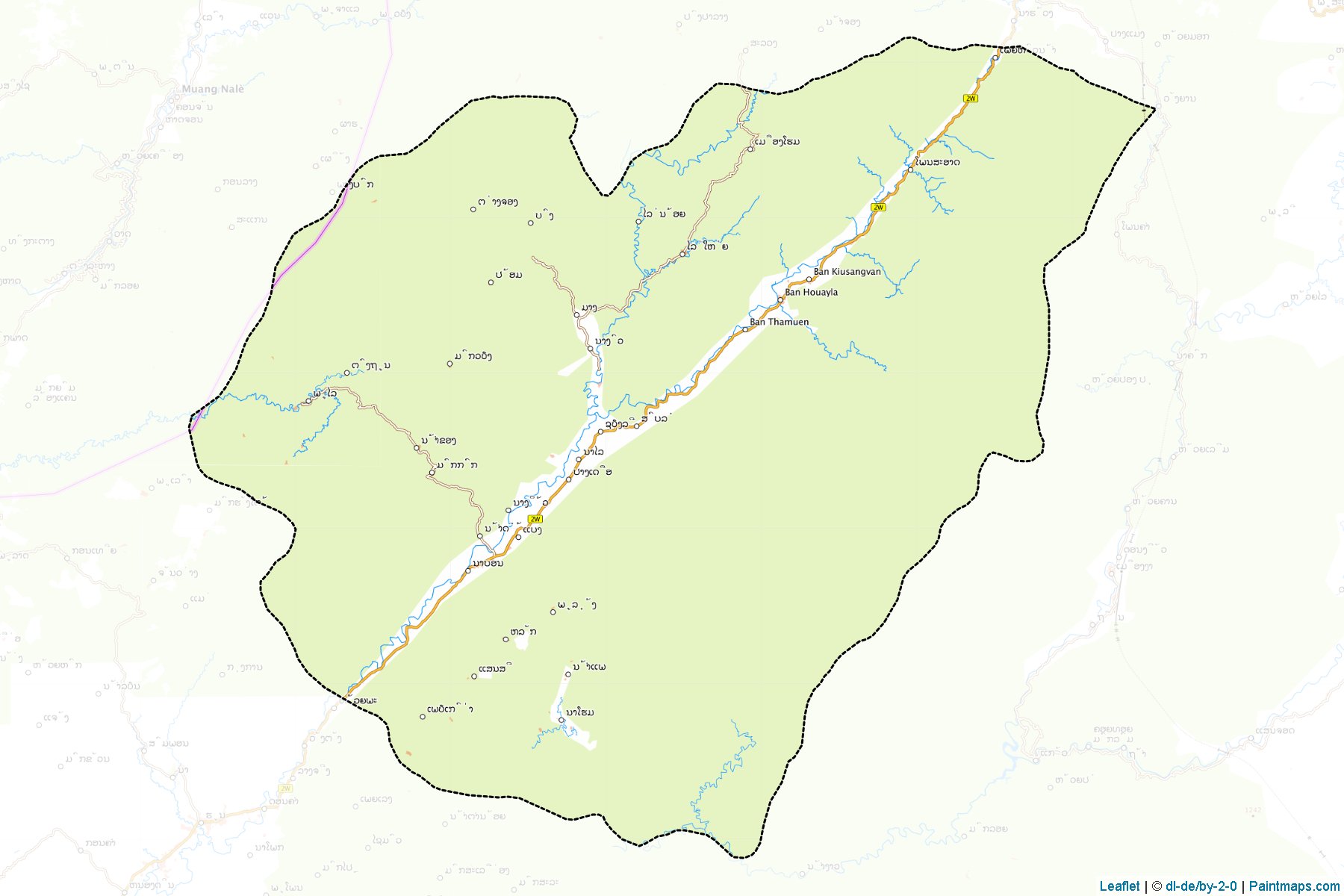 Muestras de recorte de mapas Beng (Oudômxai)-1