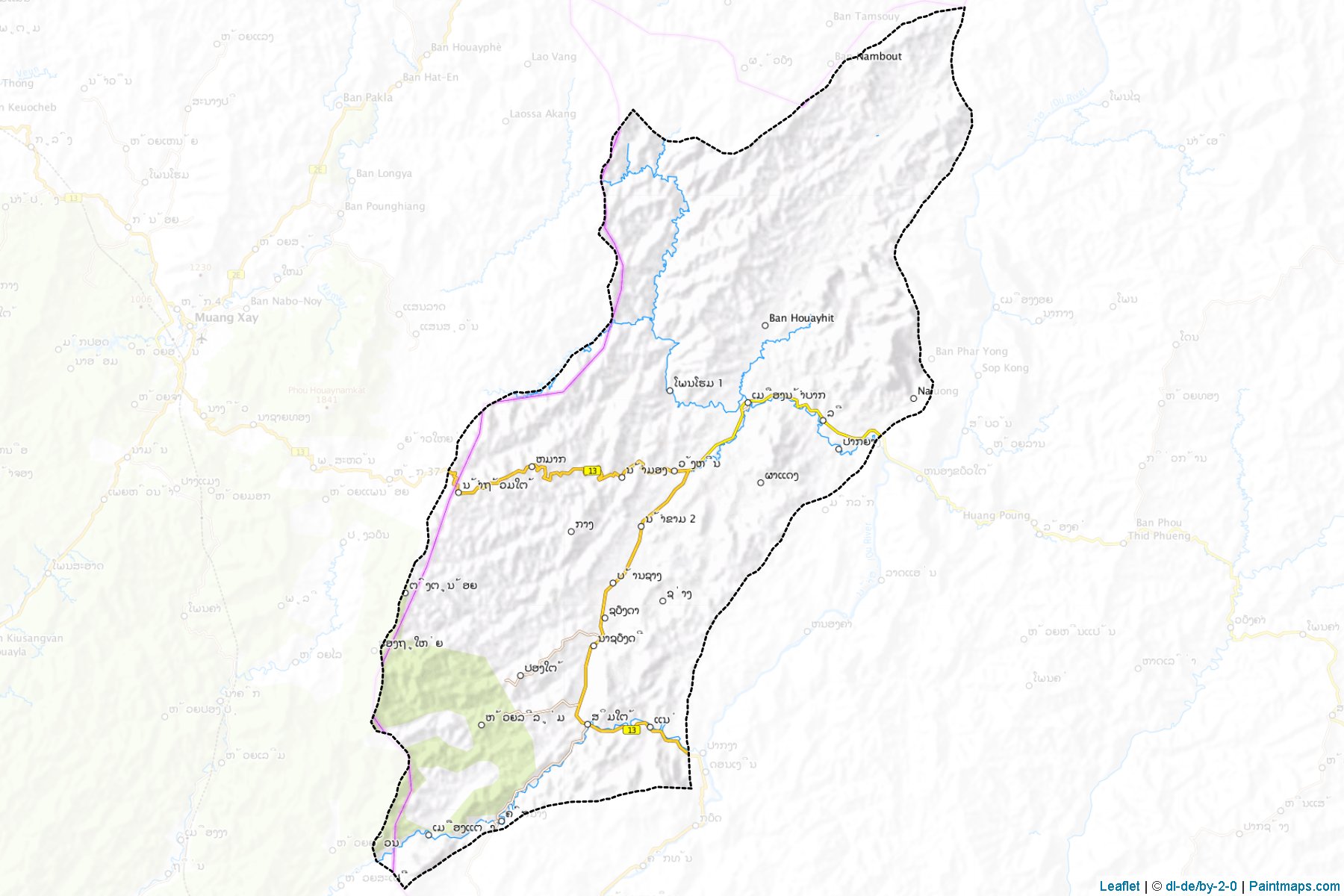 Nambak (Louangphabang) Map Cropping Samples-1