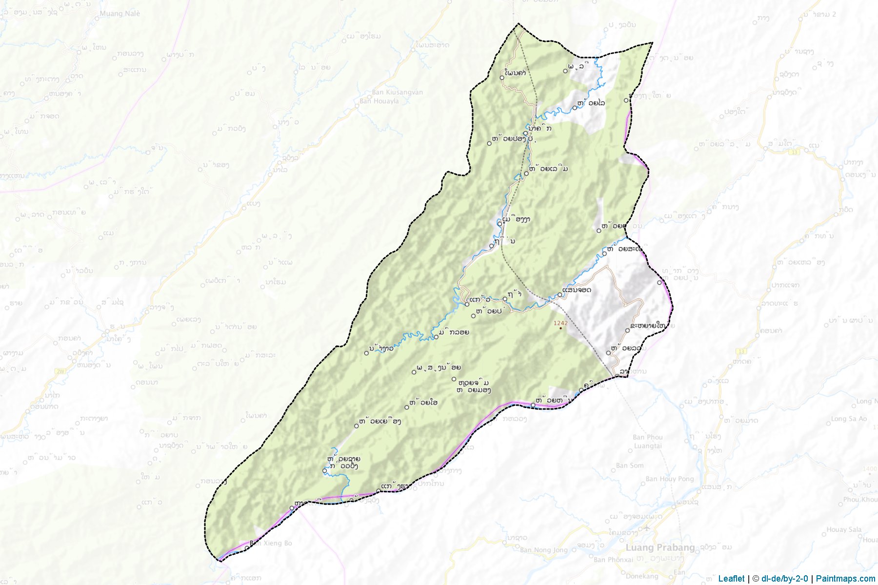 Muestras de recorte de mapas Nga (Oudômxai)-1