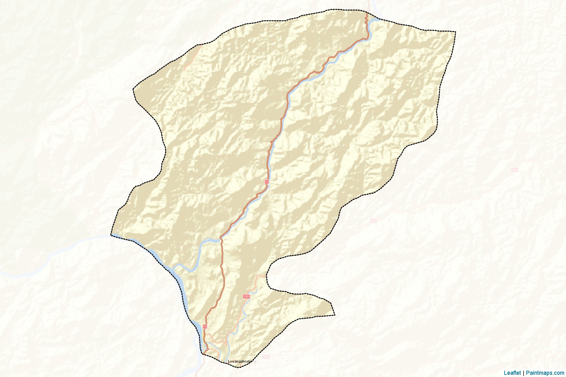 Muestras de recorte de mapas Pak-Ou (Luangphrabang)-2