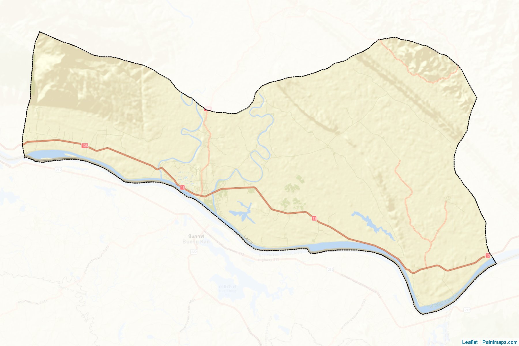 Muestras de recorte de mapas Pakxan (Borikhamxai)-2