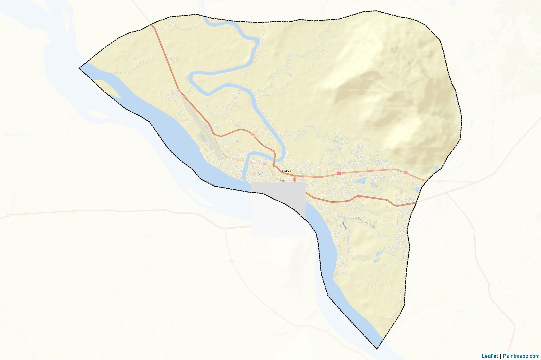 Muestras de recorte de mapas Pakxe (Champasak)-2