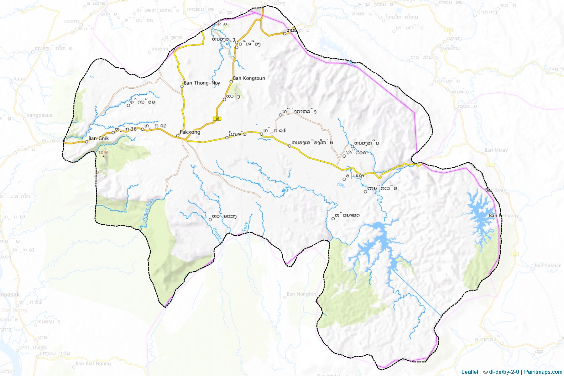 Paksong (Champasak) Map Cropping Samples-1