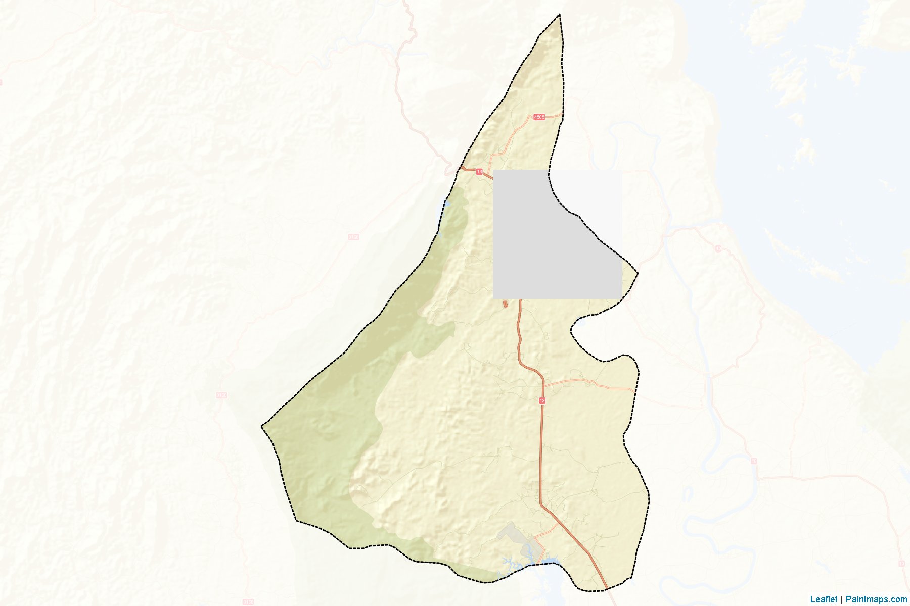 Muestras de recorte de mapas Phonhong (Vientiane)-2