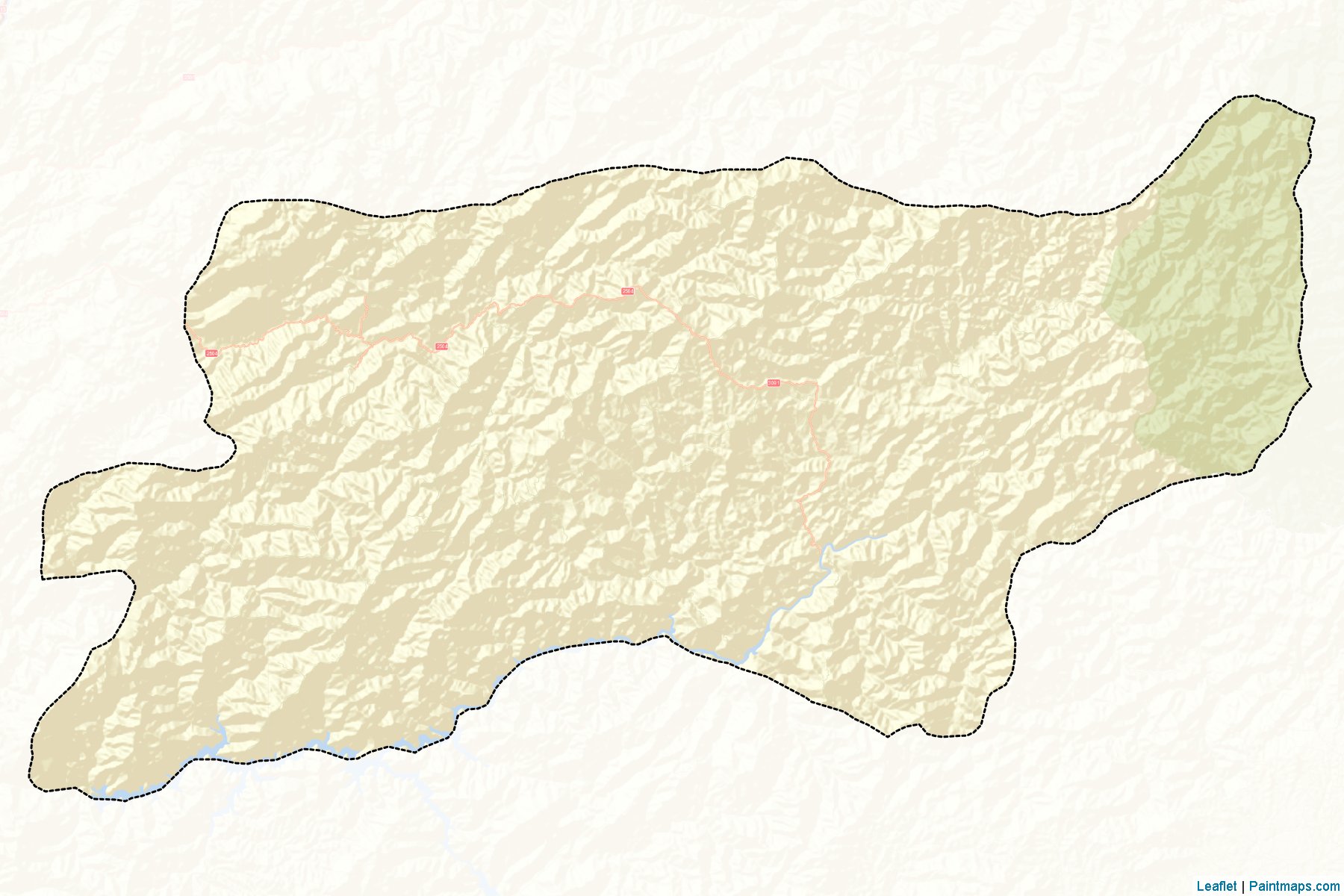 Muestras de recorte de mapas Phonxai (Luangphrabang)-2