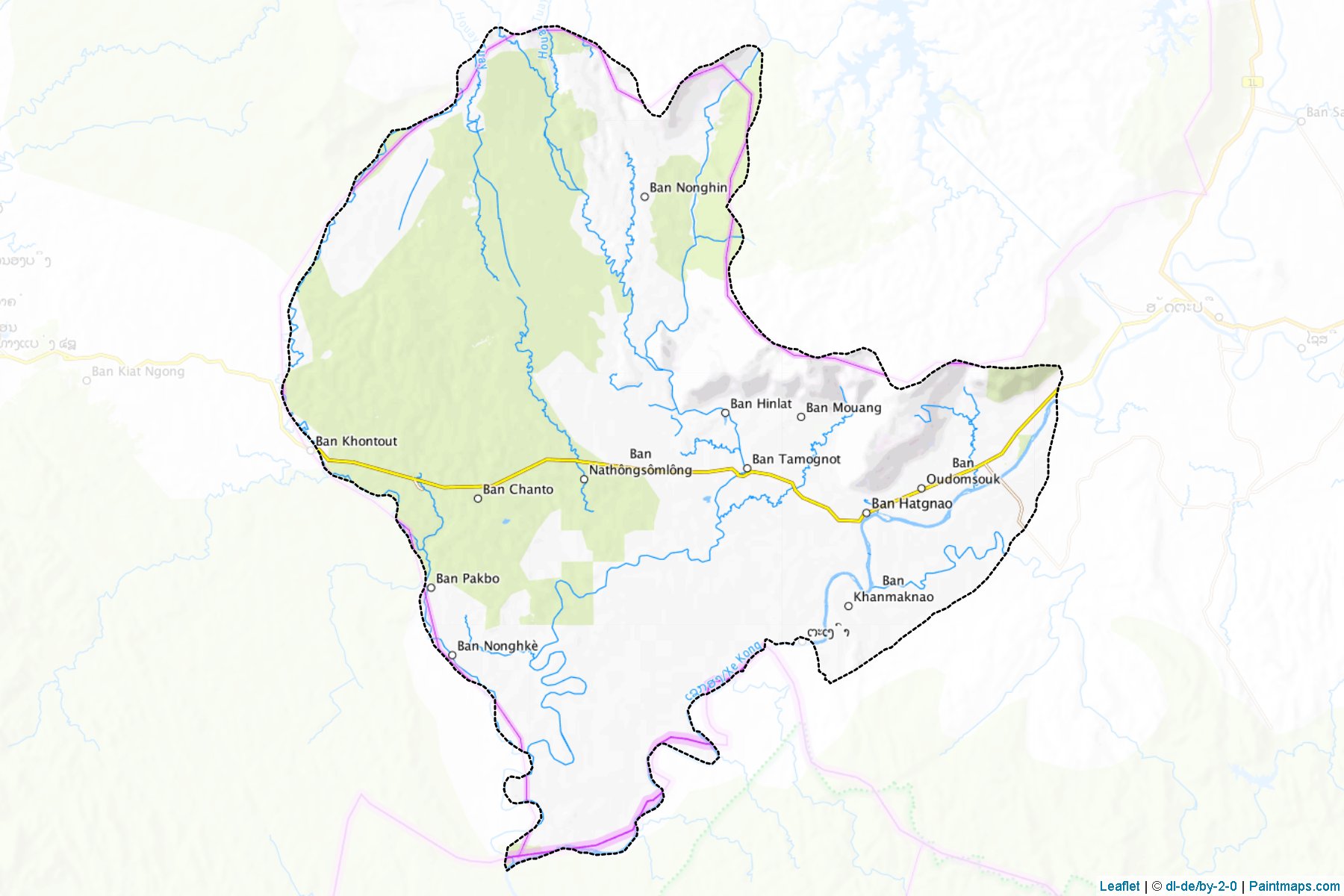 Muestras de recorte de mapas Sanamxai (Attapeu)-1