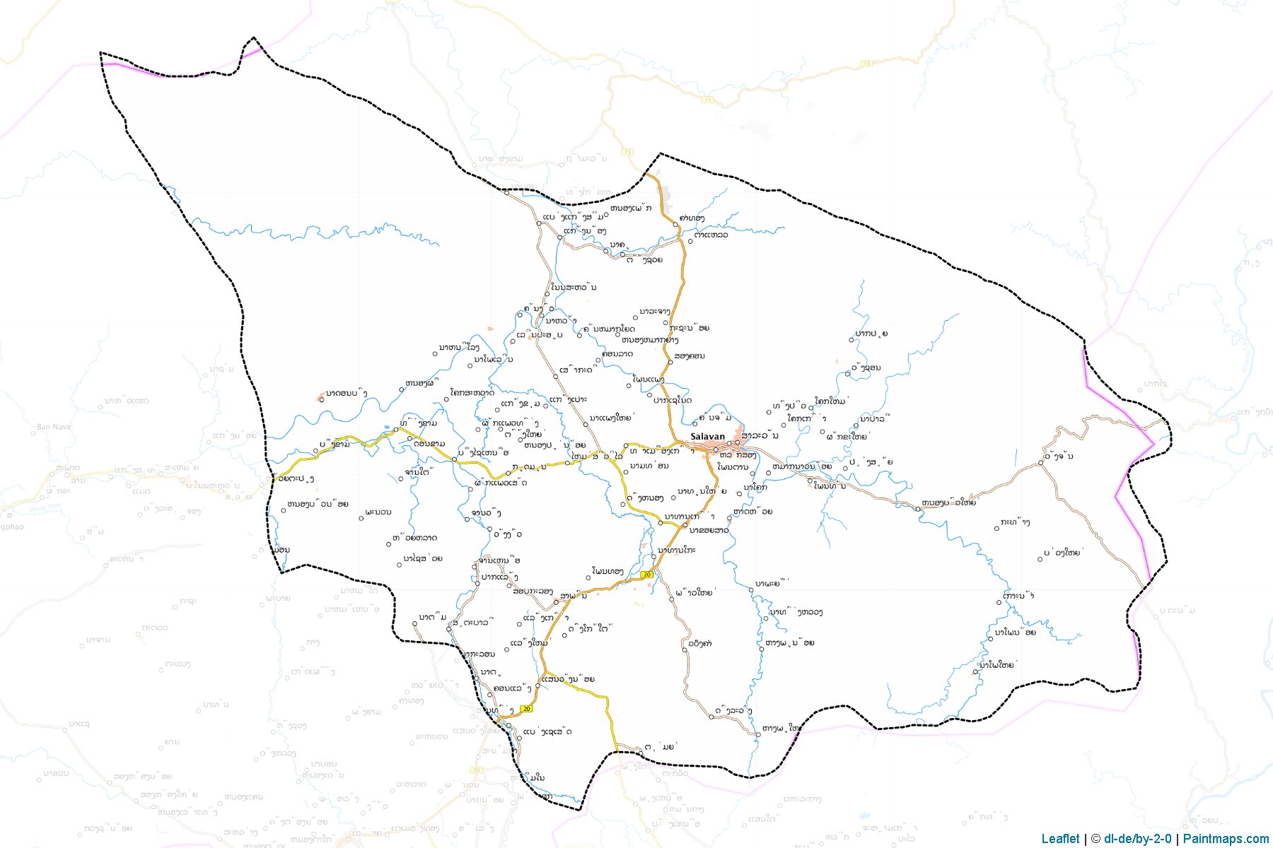 Saravan (Salavan Province) Haritası Örnekleri-1