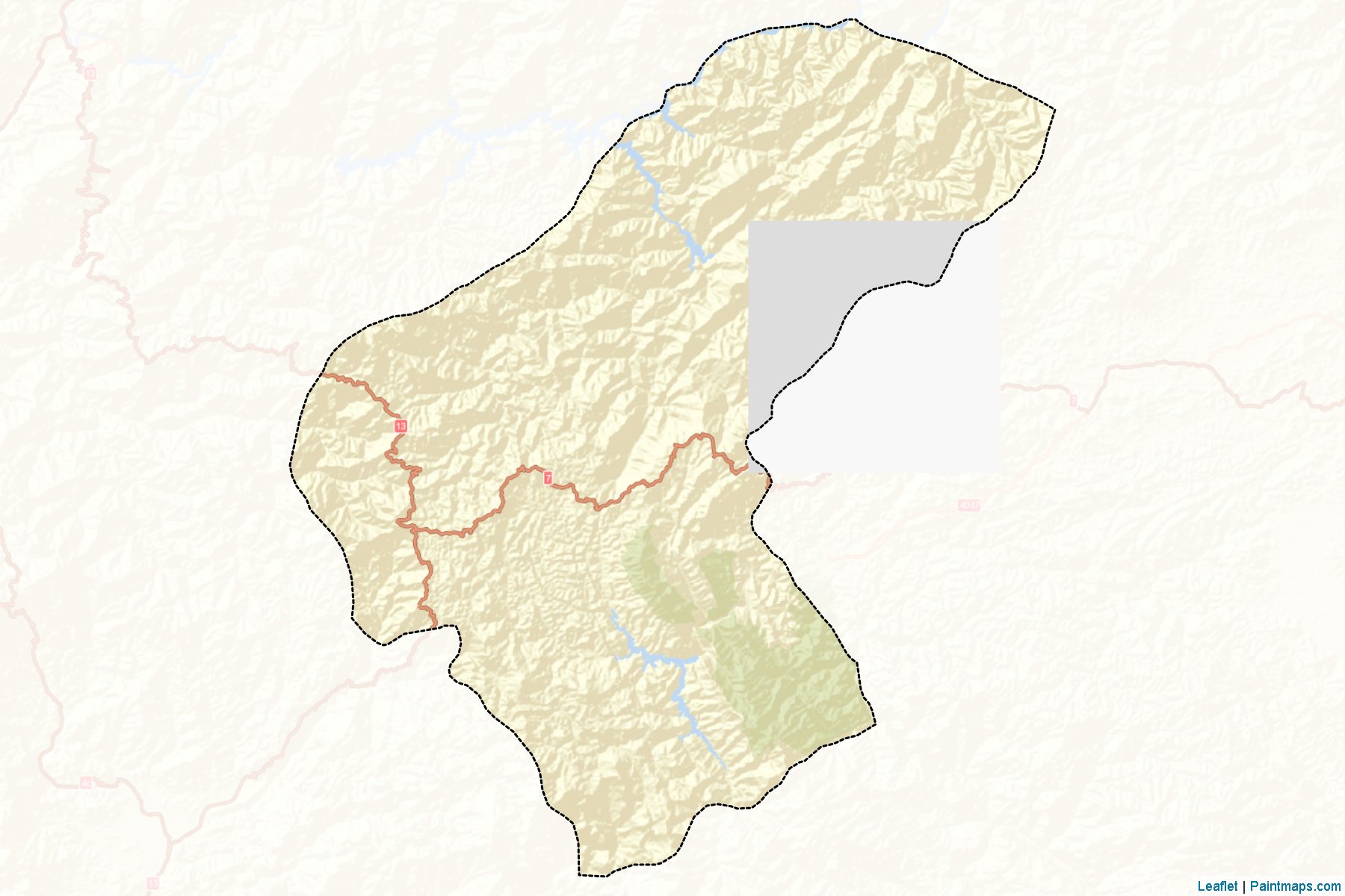 Muestras de recorte de mapas Phoukhoun (Luangphrabang)-2