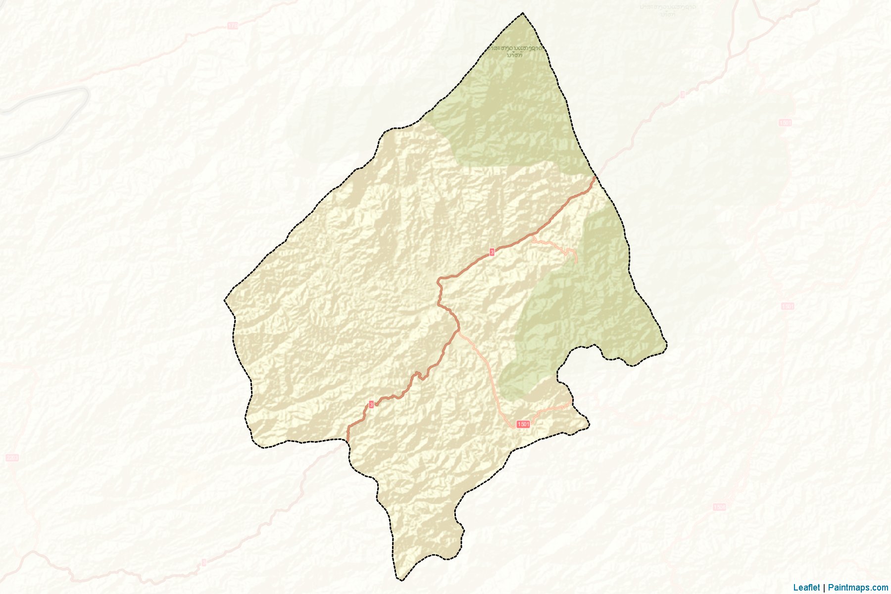 Muestras de recorte de mapas Viangphoukha (Louang Namtha)-2