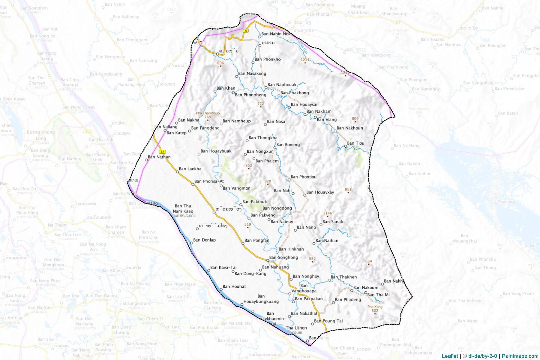 Hinboon (Khammouan) Map Cropping Samples-1