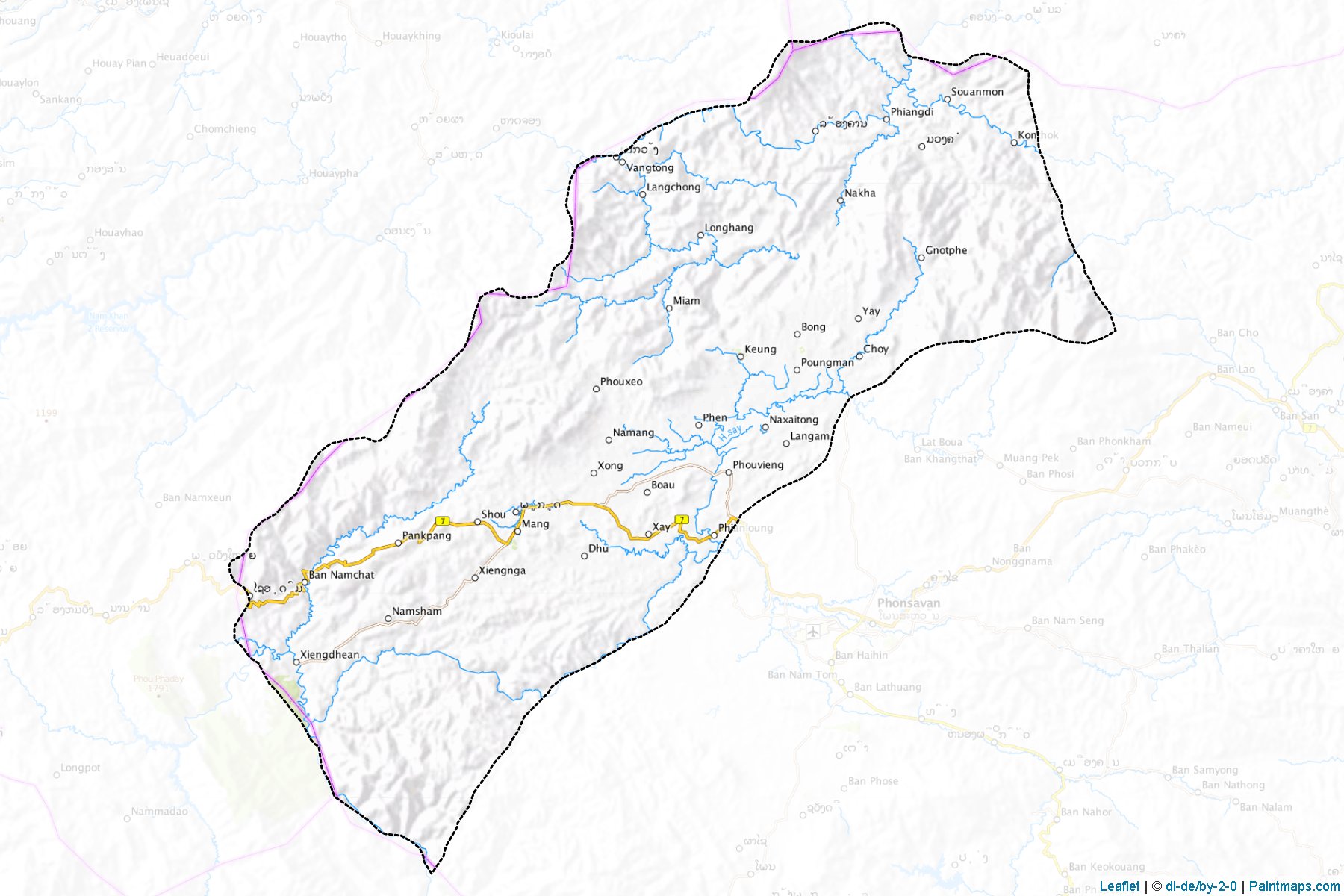 Phoukout (Xiengkhuang) Haritası Örnekleri-1