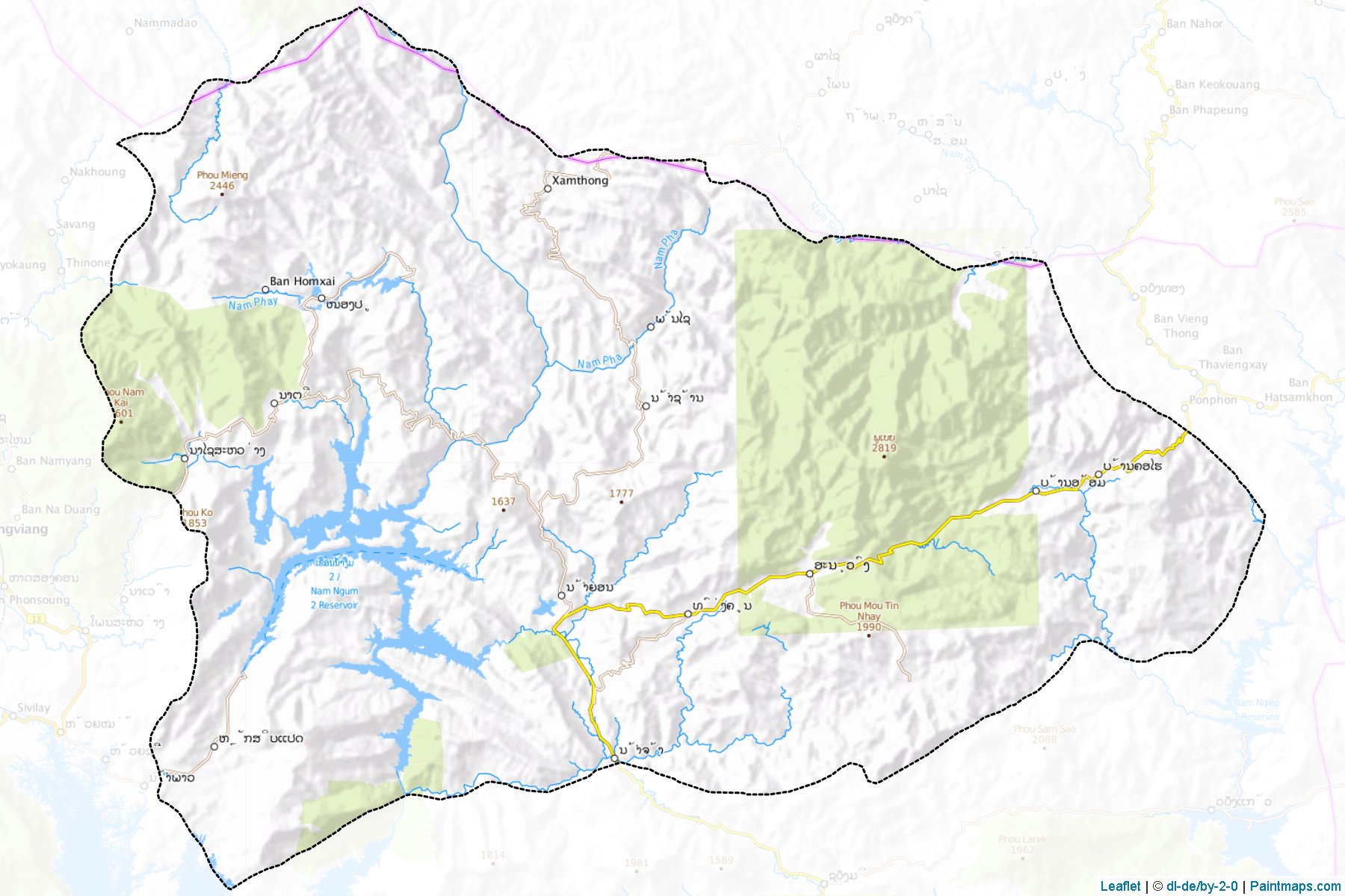 Muestras de recorte de mapas Xaisomboun (Vientiane)-1