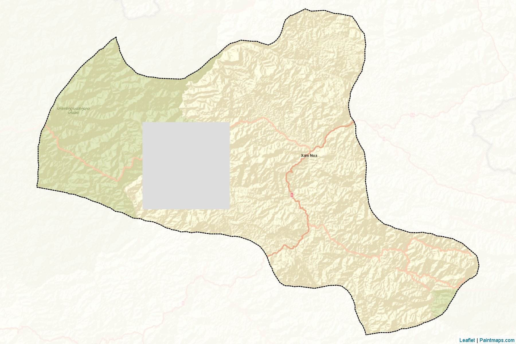 Muestras de recorte de mapas Xam-Nua (Houaphan)-2